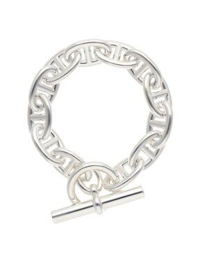 Hermes Chaine D'ancre TGM Silver Bracelet